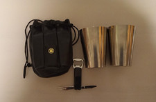 Edelstahl-Trinkbecher 2 St. im Lederbeutel