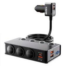 3-fach Zigarettenanzünder 12V 24V Verteiler USB 180W Adapter 12 Volt Steckdose