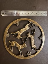 "Three Hares Window" Brass
