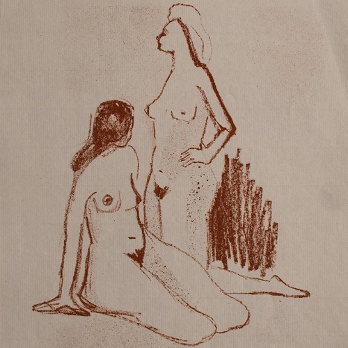 Frauenakt sitzend studie - frauenakt,