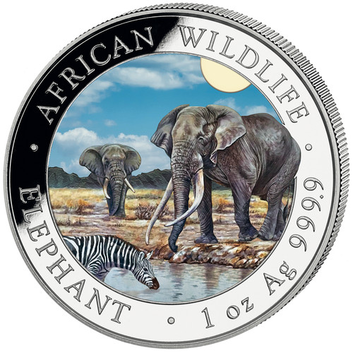 Silbermünze elefant african - silbermünze,