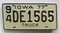 Nummernschild Iowa , USA - Truck