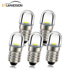 5Stück E10 1447 LED Taschenlampe Lampe Arbeitsleuchte Birne Weiß/Warm 3V 2Cells