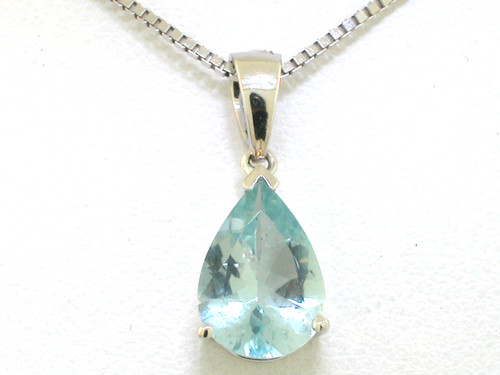 Aquamarin anhänger 585 - aquamarin,