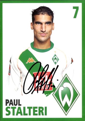 Autogrammkarte fußballer paul - fußballer,