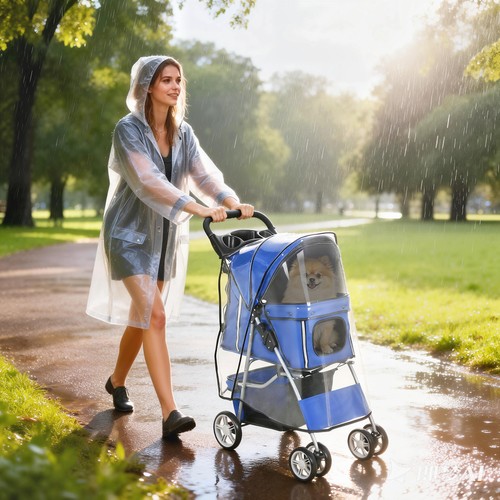 Pawhut hundewagen hundebuggy - hundewagen,