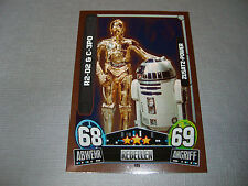 Star Wars Karte – Force Attax – Serie 3 – 195 R2-D2 & C-3PO - Rebellen - Zusatz