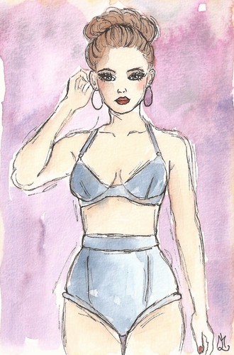 Akt erotik tusche - erotik, aquarell