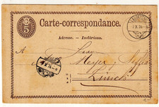 Schweiz Brief : Ganzsache Langenthal 07.10.1874