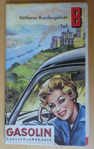 Gasolin landkarte 1956 - landkarte,
