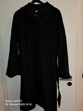 'René Lezard ' Schurwoll/Angora Mantel, Gr.44, dunkelblau/schwarz