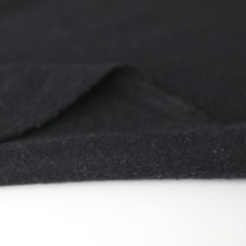 Schwarz Edel-Wollstoff Warm