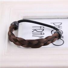 2 Stück Unsichtbarer Haargummi Haarband Geflochten Kunsthaar Zopfgummi Zopfband