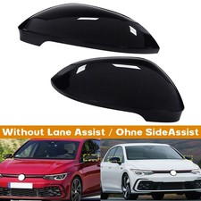 2x Schwarz Glänzend Spiegelkappen Außenspiegel für VW Golf VIII CD1, DA1 ID.3