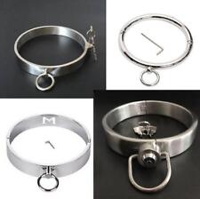 Edelstahl Neck Collar Halsband Halsreif Chrom Breit Stahl Restraint DE Roleplay