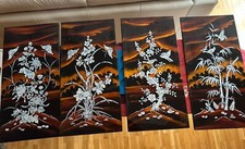 Asiatische Wanddeko 4 St Holz