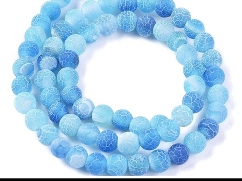 Achat 6mm hellblau weiß matt