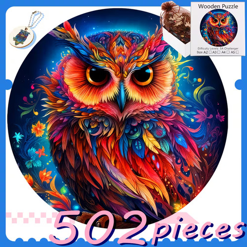 Holzpuzzle eule erwachsene - holzpuzzle,