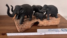 Elefantenherde Holzfigur Deko