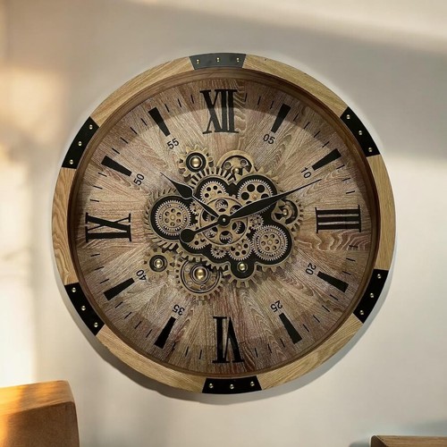 Zahnraduhr holz cm - zahnraduhr,