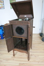 Grammophon Standgerät 1930 Ernst Heß Klingenthal Cabinet