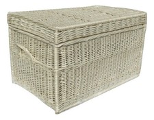 Weidentruhe ecru Wäschekorb