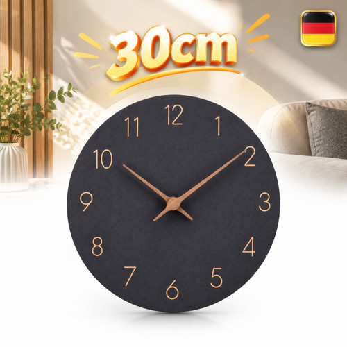 Mdf holz funkuhr wanduhr ohne - mdf,