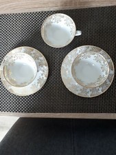 Winterling 3 Mokka Tassen/2 Untertassen Goldrand  Ziertasse Sammlertasse 