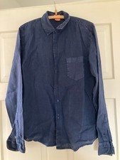 Boss Orange Herrenhemd G. M Leinen Slim fit dunkelblau