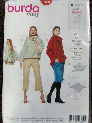 Burda easy 6150 - burda, poncho