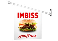 Werbefahne IMBISS GEÖFFNET -