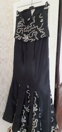 Abendkleid lang schwarz mit - abendkleid, lang,