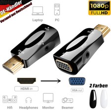 HDMI Auf zu VGA Stecker HD 1080p Adapter Konverter AUX Audio Video Kabel Laptop