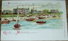 Litho ~1900: Ahlbeck von der