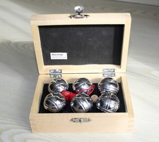 Boule 6 Kugel Mini Set Boccia Stahlkugeln + Zubehör für Indoor Reise OVP