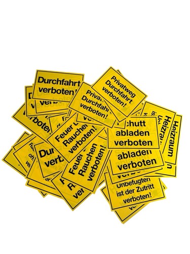 Stück hinweisschilder - 40,