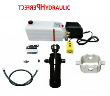 Teleskopzylinder 5-stufig Kipphydraulik 8T, Hub 1050 mm Ein Komplettes Set 12V