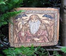 Holzkästchen Schatulle Holzkiste Kästchen Kiste Odin Viking Wikinger