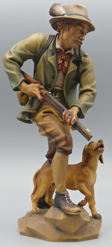 Alte holzfigur jäger - alte,
