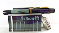 Pelikan Füller 100N grün marmoriert 1938-1944 # 585 Gold Feder B glatt # (1611)