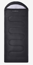 Coolzon Schlafsack Outdoor für Camping Deckenschlafsack Kleines Schwarz NEU