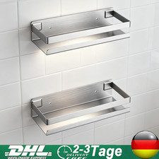 2x Duschkorb Wandregal Badregal Deko Badezimmer Organizer Regal für Bad & Küche