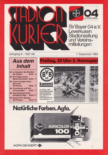 Programme 1983 bayer - 1983/84, |