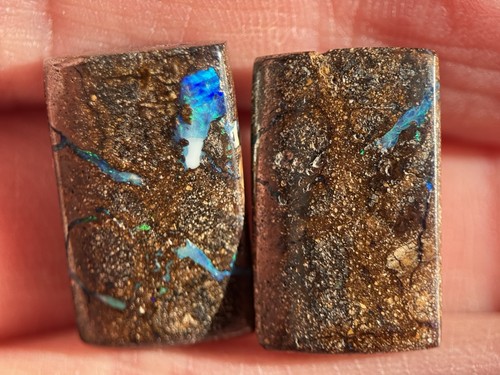 Boulder opal paar - poliert, 28,1