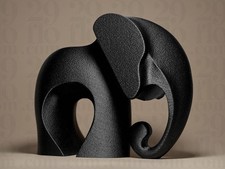 Modern Elephant Figurine | Abstrakte Elefantenstatue | Minimalistische Tierfigur