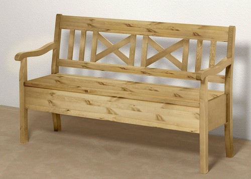 Massivholz sitzbank 148cm - massivholz,