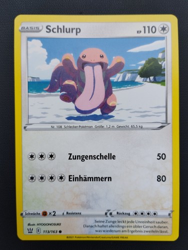 Pokémon karte schlurp 113 163 - pokémon,