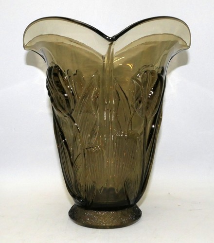 Art deco rauchglas vase - art-deco,