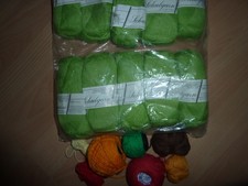 570g Baumwolle Schulgarn Topflappengarn/Reste  Basteln Handarbeit  hellgrün