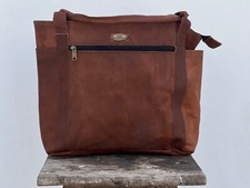 16 Zoll Vintage große Ziegenleder Reise Schulter Beuteltasche Handtasche Umhä...